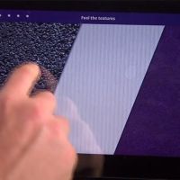 Une tablette tactile qui simule la texture des matériaux